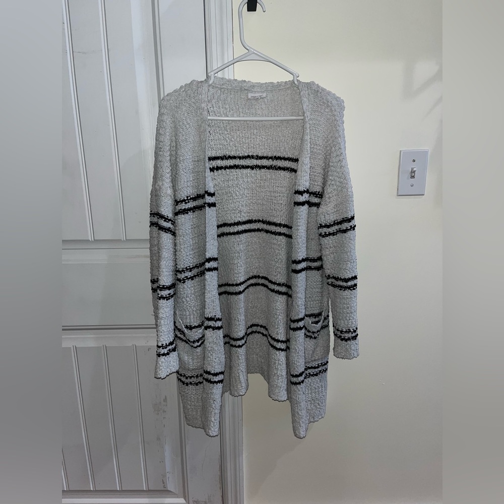 Black and White Long Cardigan